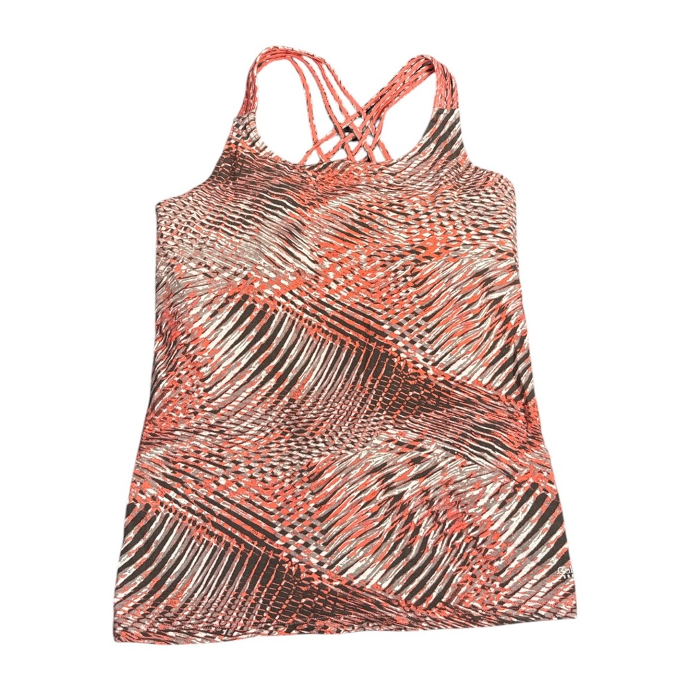 Calvin Klein Performance Strappy Back Athletic Tank Top Orange Brown Size Small